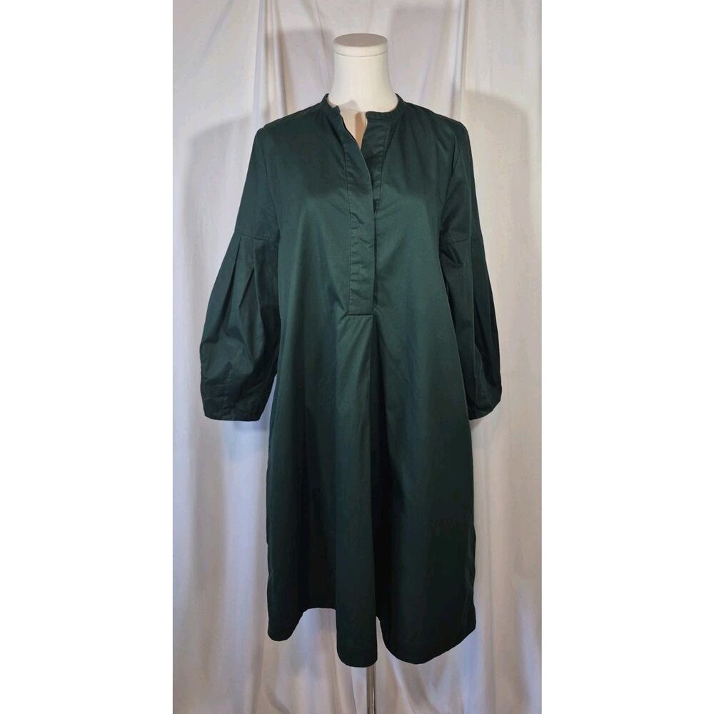 COS Minimalist Poplin Green Cotton Shirt Dress US 6 - Picture 2 of 12